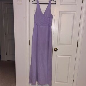 Azazie Lilac Sleeveless V-Neck Gown